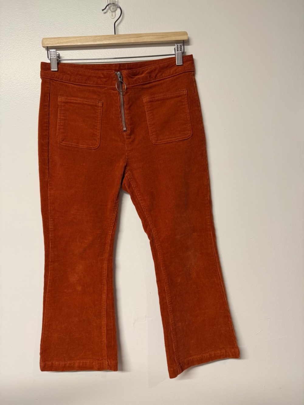 Wild Fable Rust Corduroy Cropped Flare Pants